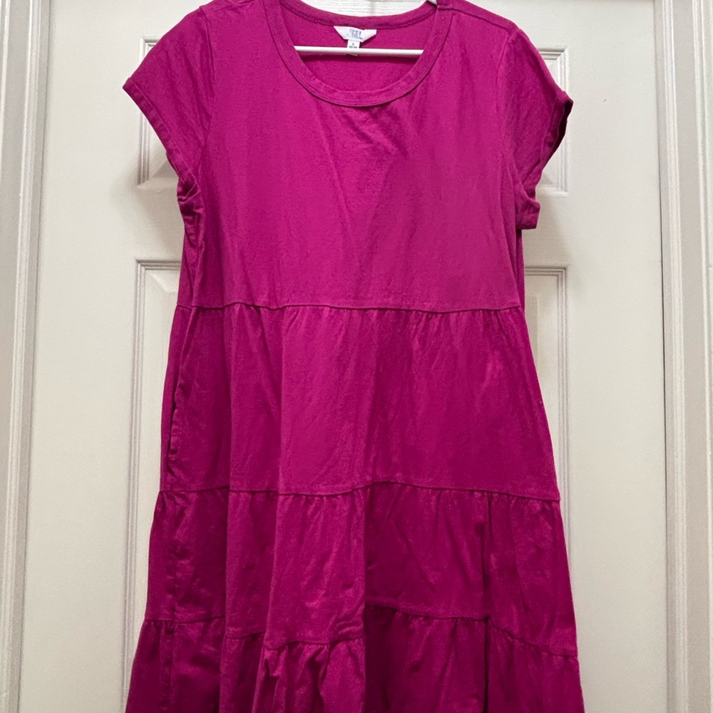 Time and Tru Bright Magenta Tee